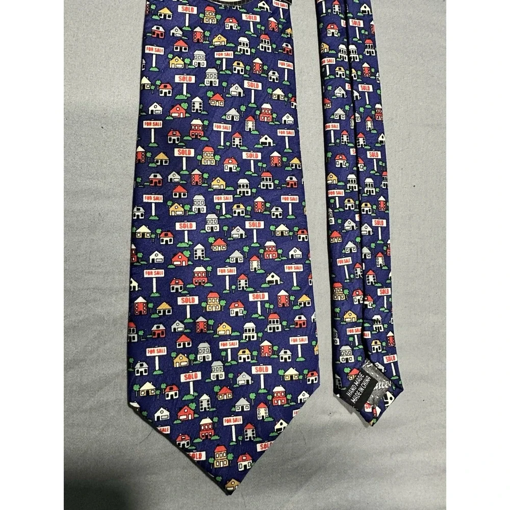 NWT Keith Daniels Colorful Realtor House Sold‎ Neck Tie